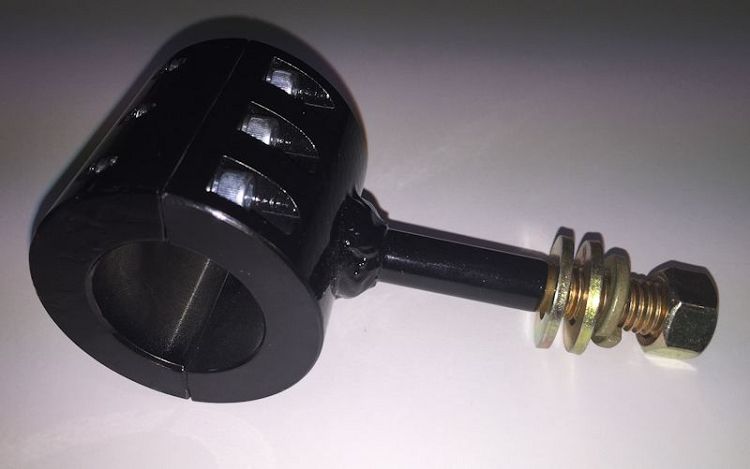 Dodge Off Road steering stabilizer clamp, black finish